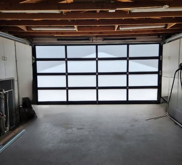 interior of garage door installed by Simmons Garage Doors in Santa Clarita