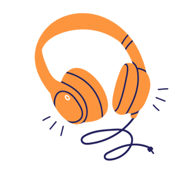 a pair of headphones with a headphone on