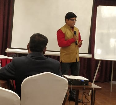 Training session for new alternative medicine practitioner 