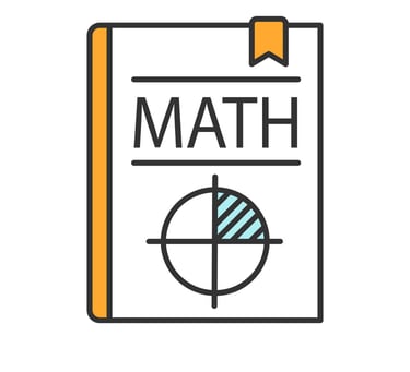 matematikos vadovėlis su knyga ir žymele