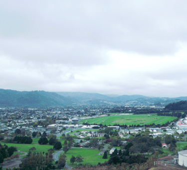 Upper Hutt, view towards city centre.