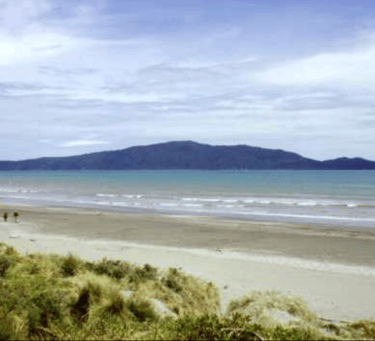 image of Looking across Waikanae Beach to Kapiti Island