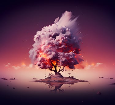 a tree with a tree on top of it