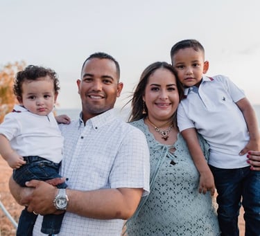 Latinx family of four 
