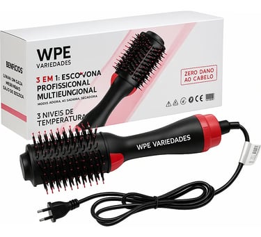 Escova Secadora Alisadora Modeladora 1000w 