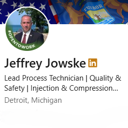 Jeffrey Jowske – Lead Process Technician in Detroit, Michigan | Quality Control, Injection & Compression Molding, Safety Lead