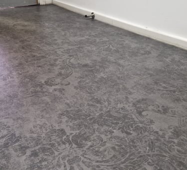 patterned sheet vinyl fitting