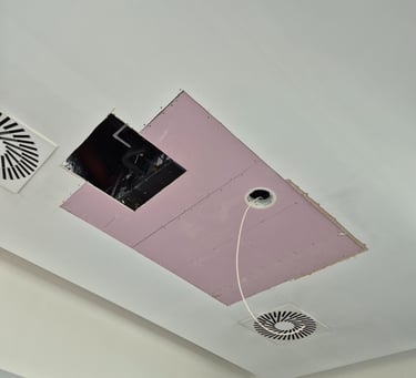 ceiling works related to air-con repair