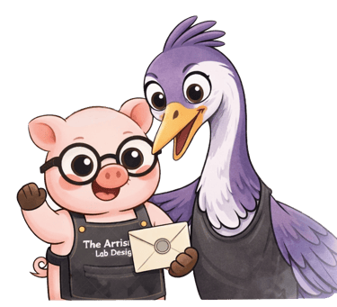 Milo and Lyra – whimsical silver characters from The Artisan Lab Designs' keepsake collection