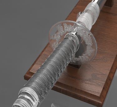 katana 3D model glass bottle rendering