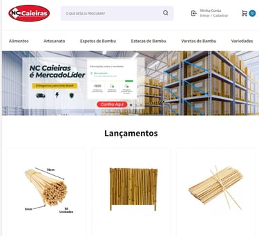 a website page with a bunch of items on it