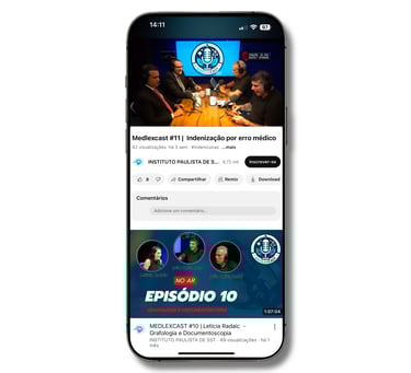 Imagem de celular MedLexCast OES Advogados