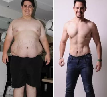 Emagrecimento com exercícios em casa e alimentação controlada. Resultados realizados.