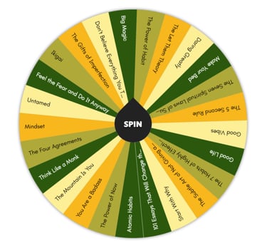 Wheel of Wisdom - self-help book picker tool