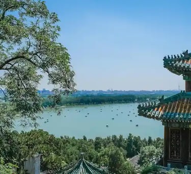 temple near the lake in Beijing