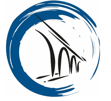 Stylized bridge illustration symbolizing structural engineering and connectivity