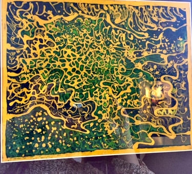 Sea painting, Batik painting, Spain, Catalonia, Sold artwork, Shuen Li Spirit, Batik artist, Batik