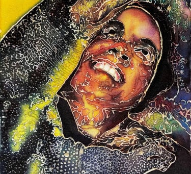 the reptile zoo, self portrait, batik art, batik painting, batik artist, Shuen Li Spirit, detail