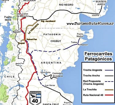La Trochita Route Map