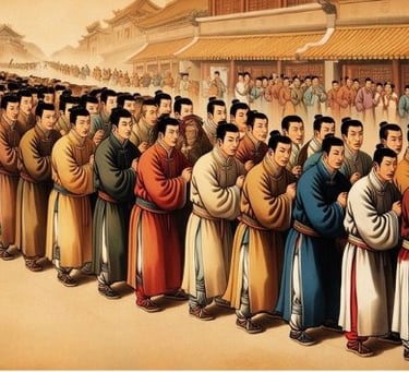 Dòng sĩ tử chen chúc nhau đi thi khoa bảng