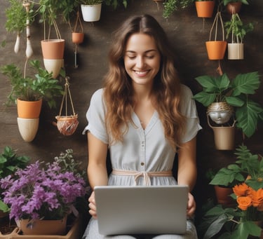 A peaceful outdoor retreat setting with people meditating in nature.
