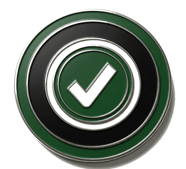 Checkmark icon, symbolising verification, approval, and compliance.