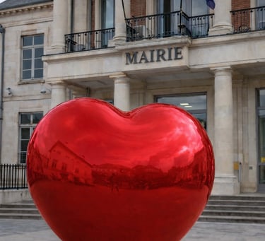 Boule géante en forme de coeur