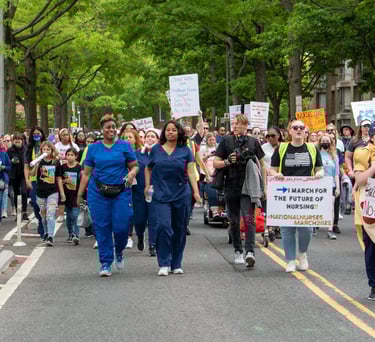 Video production team for march in Washington, DC