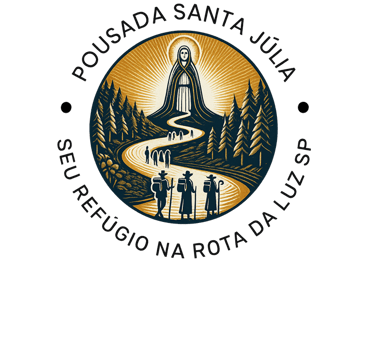 logotipo pousada santa julia na rota da luz em santa branca
