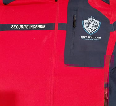 Veste rouge d'agent de sécurité incendi haut de gamme