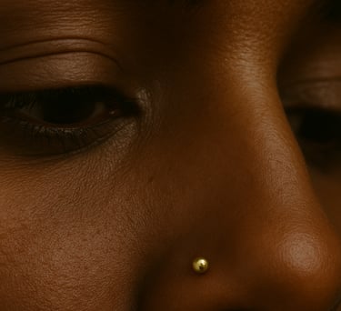 a woman with a nose piercings and nose piercings