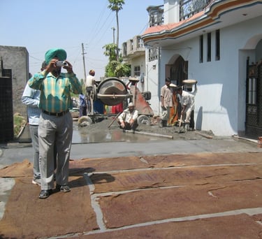 At site where Construction is taking place