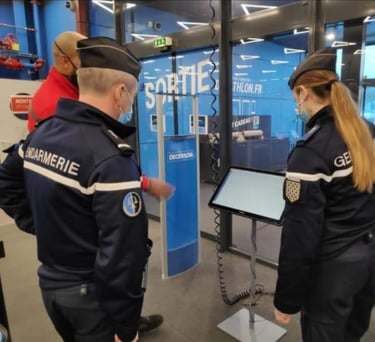agent de sécurité soutient de la police event important