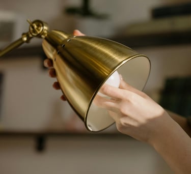 Changing a light bulb