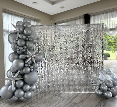 Blizgi sidabrine foto siena, foto siena renginiams, foto siena gimtadieniui, veidrodine foto siena