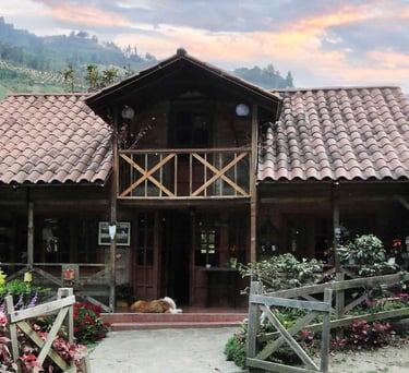 restaurante rural y hospedaje en las montañas, ubicado en Cajamarca Colombia