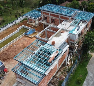 A 20,000 sf bungalow under construction in kuala lumpur