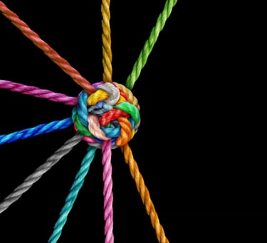 Nudos de pitas de colores