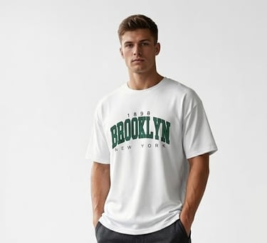 a man in a white shirt and black pants