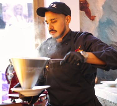 business branding photo with man working