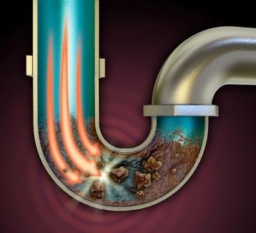 a pipe with a pipe in the middle of it