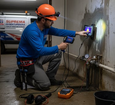 caça vazamento com localizador