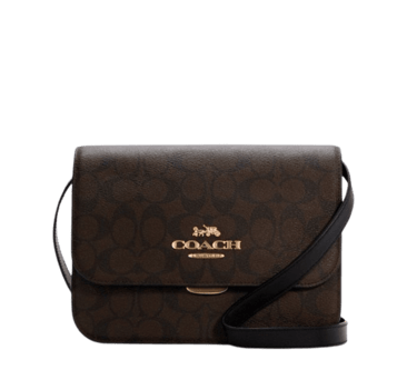 yellow app dhgate finds Coach Women's Brynn Flap Crossbody (Brown - Black)