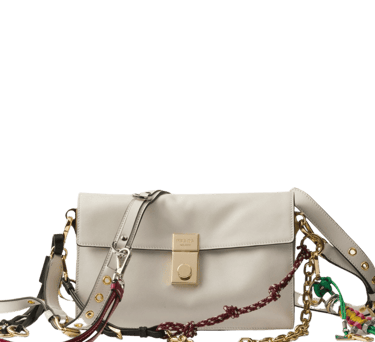 yellow app dhgate finds Prada Soft Robot Knitted Bag Charm With Shoulder Strap in White
