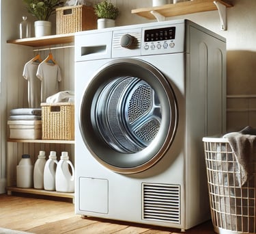 a washing machine in a laundry room