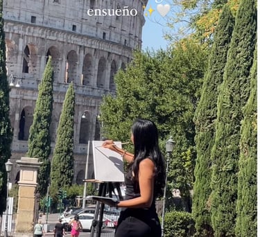 artista shirley johnston retratando los jardines en europ
