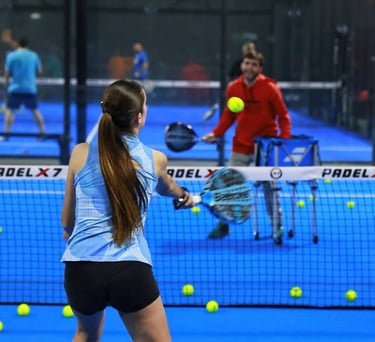 Private padel lesson at The Padel Training Camp with personalized attention