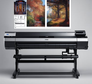 a large format printer with a large format of a picture