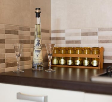 Kitchen detail in the Studio apartment in Kraljevica, Croatia, part of a peaceful seaside stay