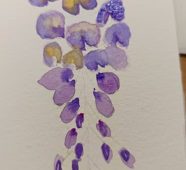 aquarelle glycine pigments en cours peinture eau